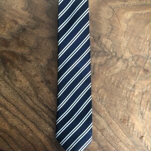 The Children's Place Navy and White Striped kids neck tow blue and white striped